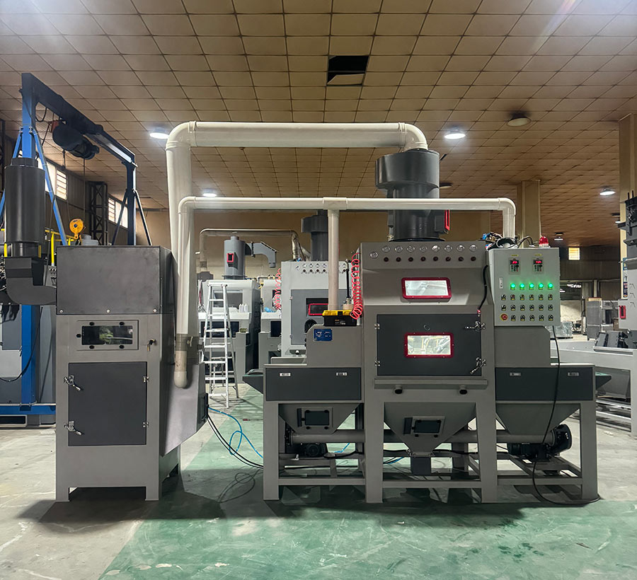 深圳百超機械設(shè)備輸送式自動噴砂機設(shè)備實拍圖