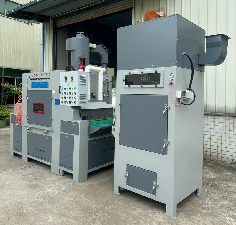 深圳百超機械輸送式自動噴砂機