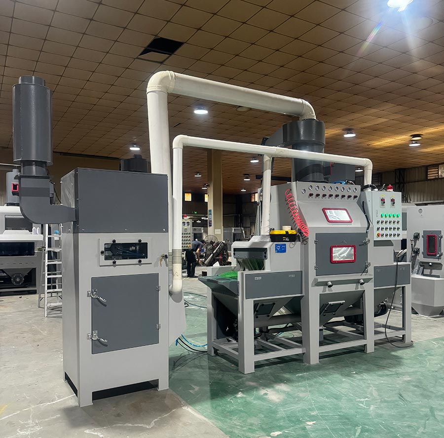 深圳百超機械輸送式自動噴砂機實拍圖