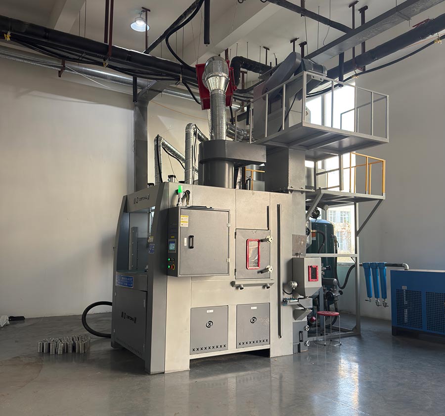 深圳百超機械轉盤式自動噴砂機