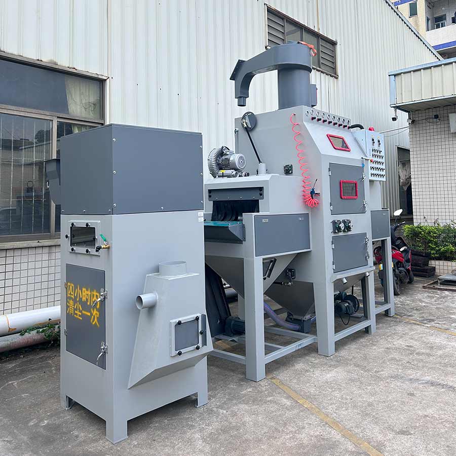 深圳百超機械輸送式自動噴砂機實拍圖